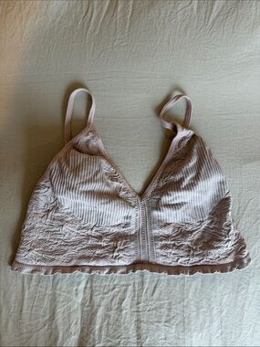 Free People Blush Lace Ribbed Bralette